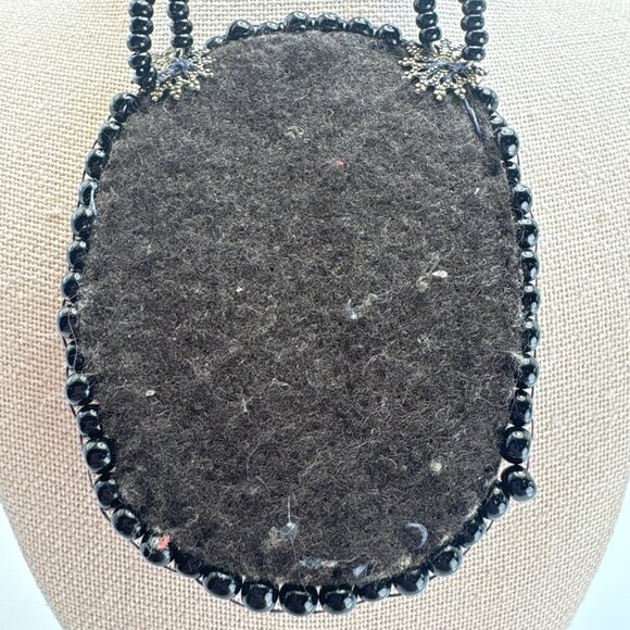 Natural Tiger's Eye Beaded Black & Brown Stone Macrame Necklace Size 17" Length - Picture 5 of 11